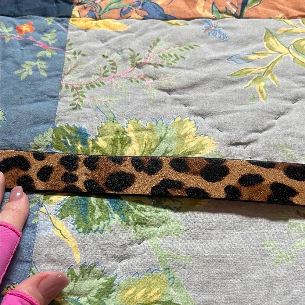 J. Crew Leopard Print Belt with Gold Buckle - Picture 3 of 6